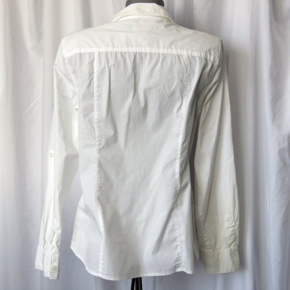 Michael Michael Kors Zip Front White Blouse - Picture 8 of 10